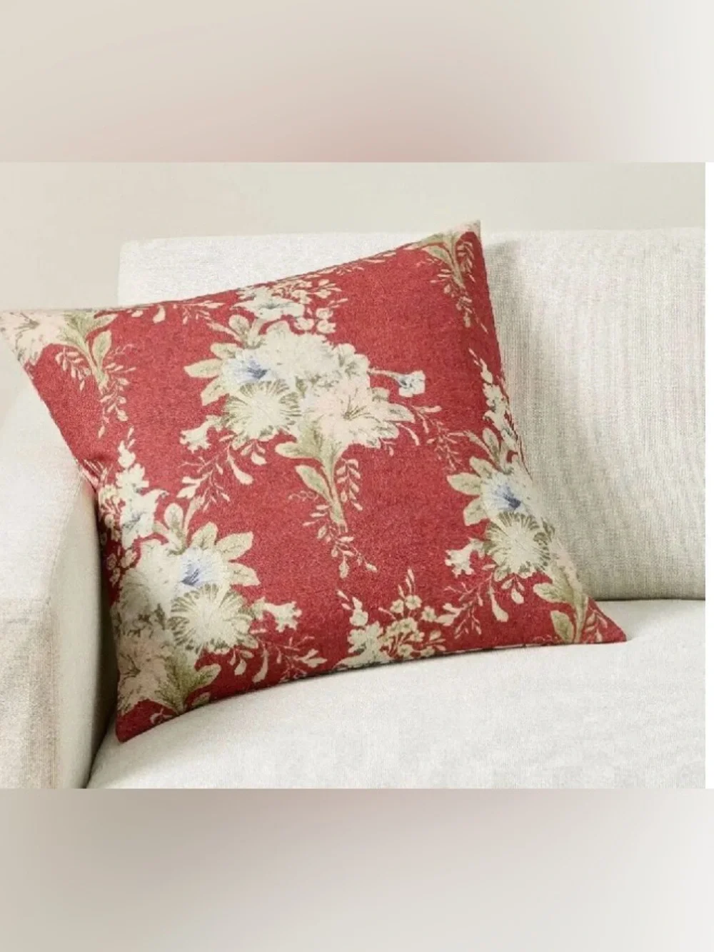 NWOT Pottery Barn 22” Seely Floral Reversible Printed Accent Pillow Cover
